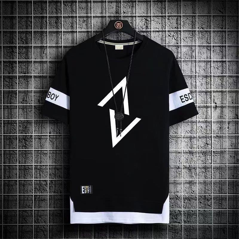 VantaGoods Trendy heren 2023 zomer T-shirt: Stijlvol, losvallend, halfmouwig ontwerp XXXL