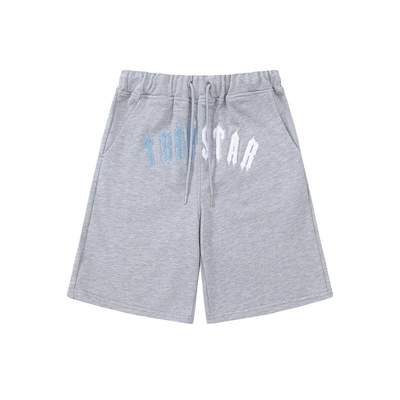 Trapstar London 732  2025 Zomer Nieuw Handdoek Geborduurde Ronde Hals Losse Oversized T-shirt Casual Shorts Set L