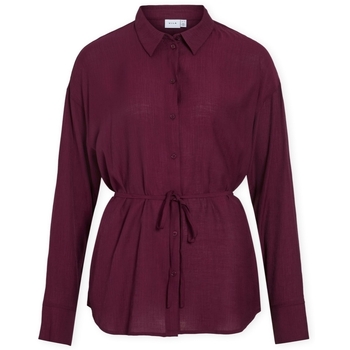 Vila Blouse  Hikka Long Shirt - Fig