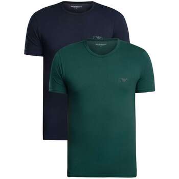 Emporio Armani T-shirt Korte Mouw  2-pack lounge ronde hals getailleerde T-shirts
