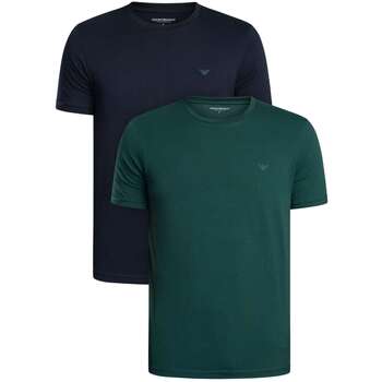 Emporio Armani T-shirt Korte Mouw  2-pack lounge ronde hals stretch T-shirt