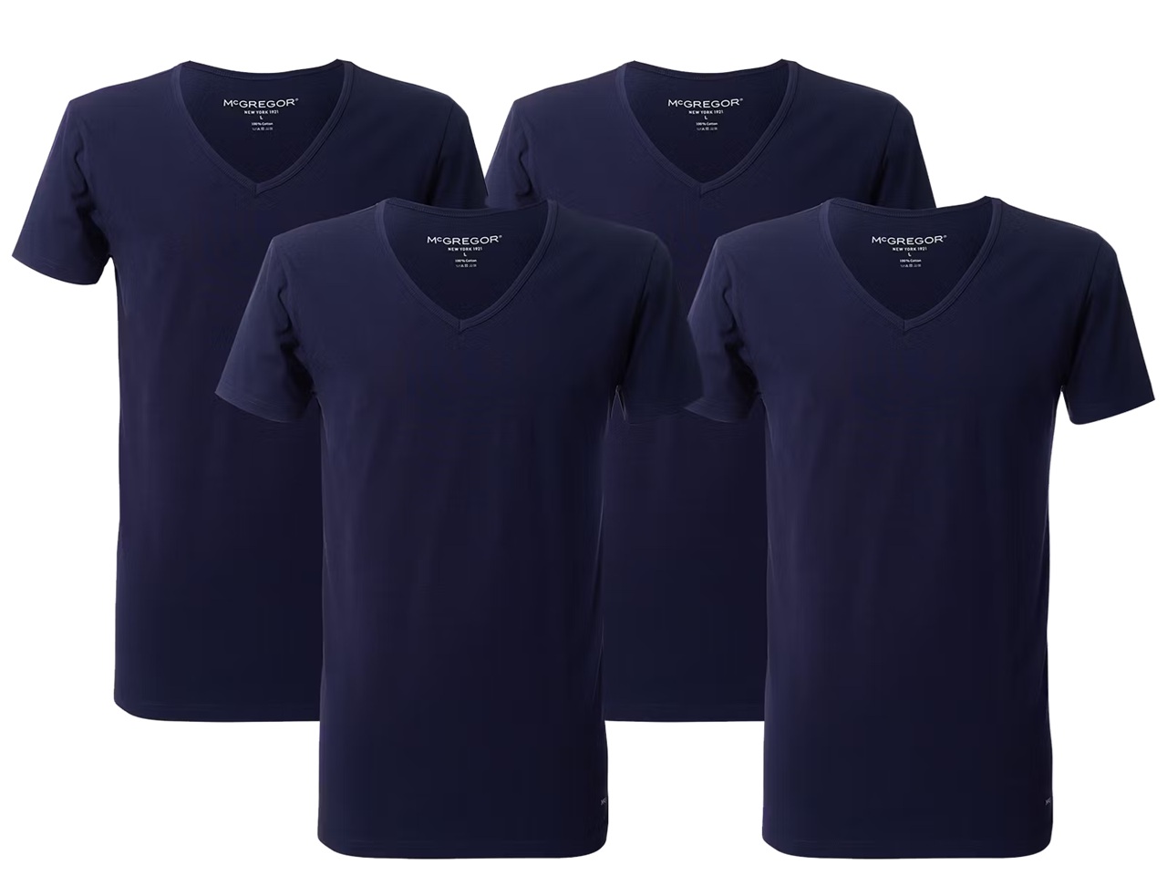 McGregor Premium stretch t-shirt 4-pack v-neck