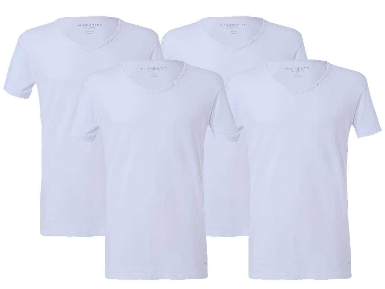 McGregor Premium stretch t-shirt 4-pack v-neck