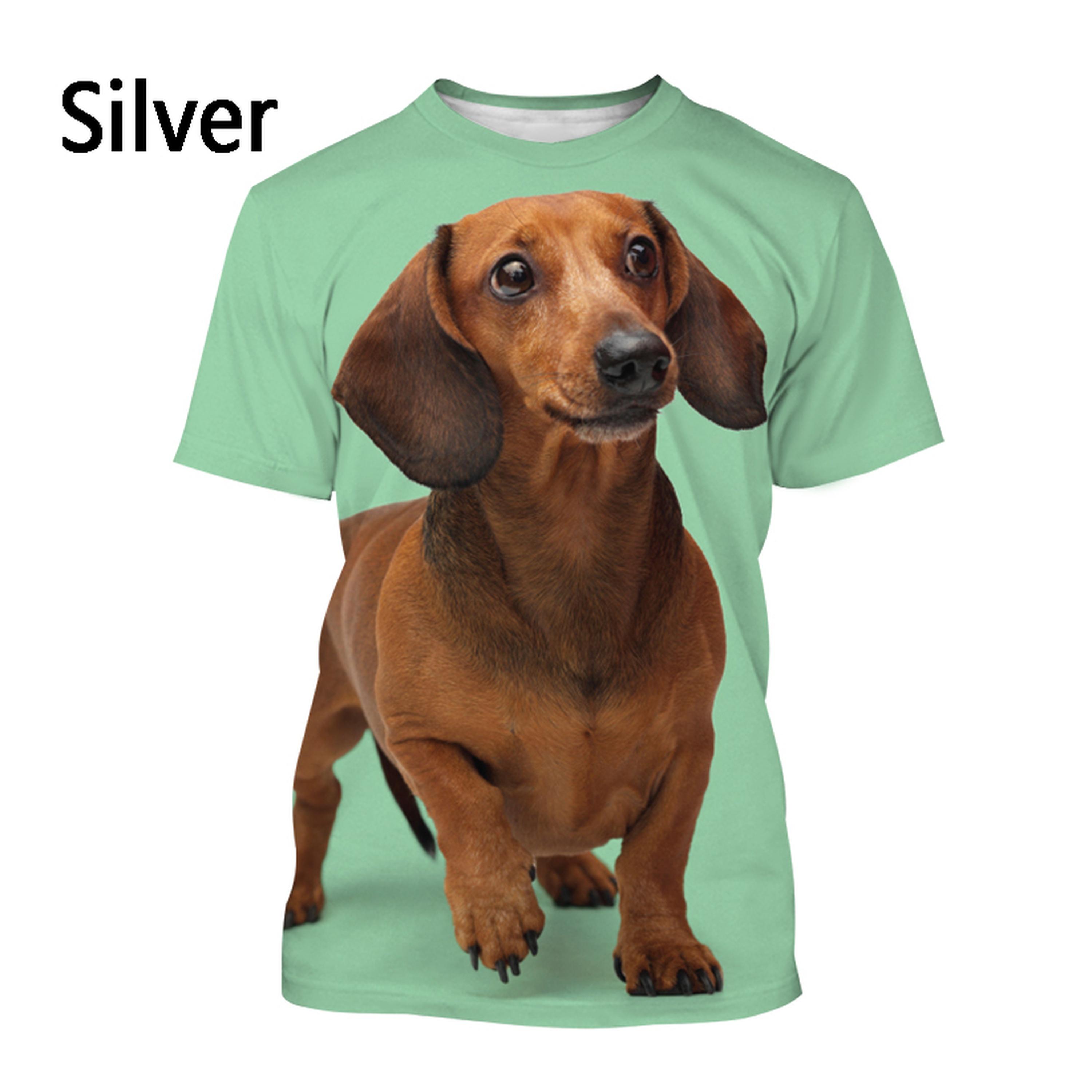 ETST 07 Teckel T-shirt Heren Mode 3D Bedrukt Korte Mouw Zomer Casual Honden Shirt Top Trendy Heren 6XL