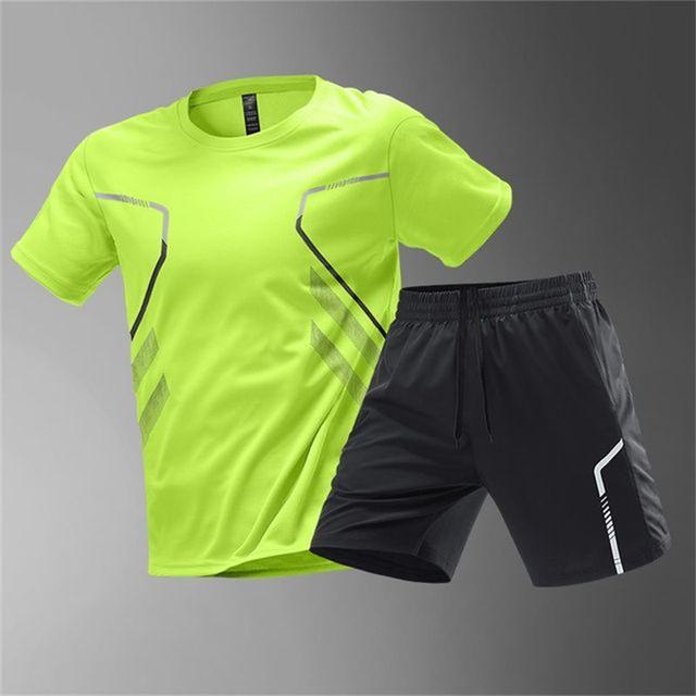 ETST 07 Zomermode Heren Ademend Tennis Sportpak Casual Outdoor Sportkleding Dames Badminton T-shirt Losse Hardloopkleding Set 3XL