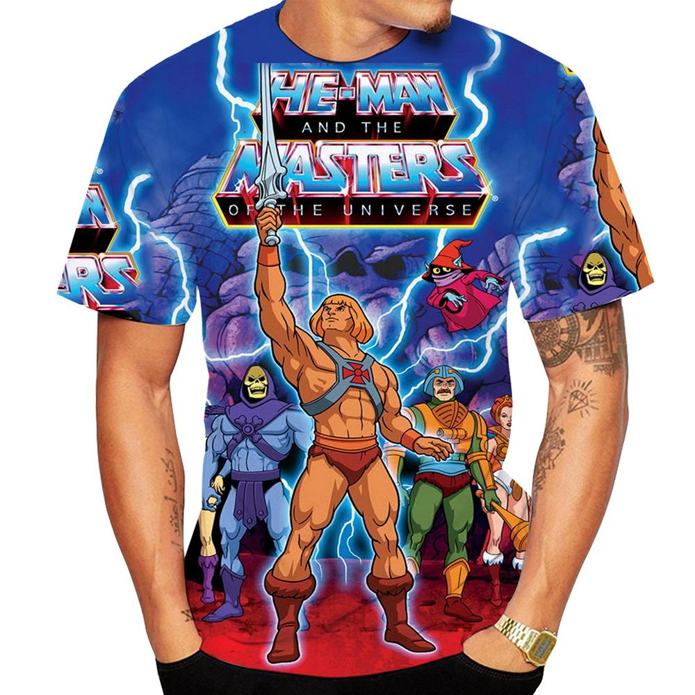 ETST WENDY 05 Cartoon Anime T-shirts He-Man en de meesters van het universum 3D-print Heren Dames T-shirt Streetwear Harajuku Kinderen T-shirts Kleding XL