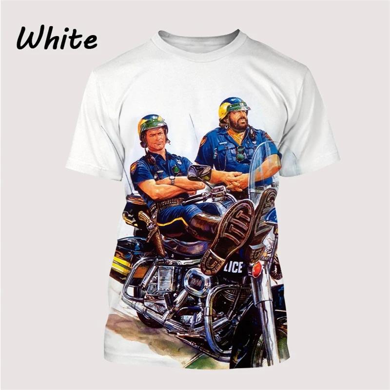Laoxu Nieuwste Bud Spencer Terence Hill 3d Print Tops Harajuku O-hals T-shirt Casual Korte Mouw Mode T-shirt Zomer Herenkleding XXL