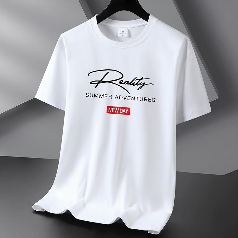 AI Supermarket Unisex Pure Katoenen Korte Mouw Trendy Casual T-shirts - Grote Maten Zomer Tops 4XL wit