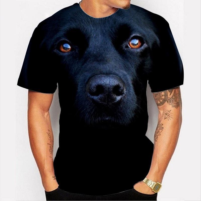 Transmission of love 3D Dieren Hond Grafische T-shirt voor Heren Zomer Mode Korte Mouw Grappige Bedrukte T-shirts Heren Casual Losse Oversized Tops Tees XL