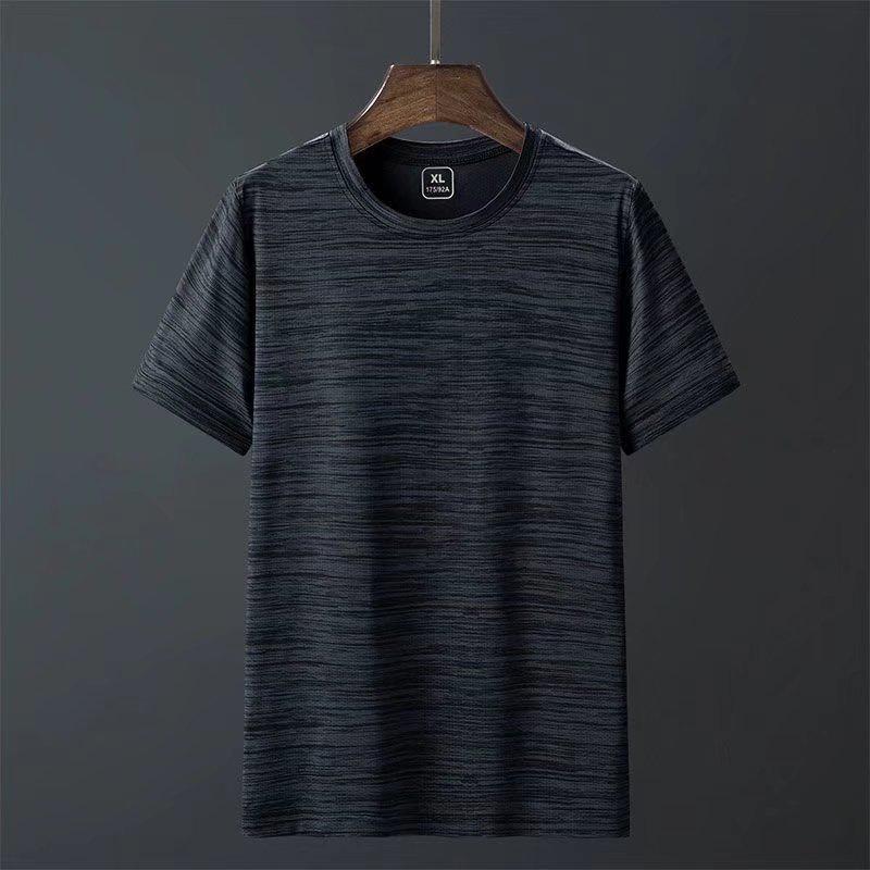 VantaGoods Heren Ice Silk Sneldrogend Losvallend Zomer Sport T-shirt L donkergrijze kleur
