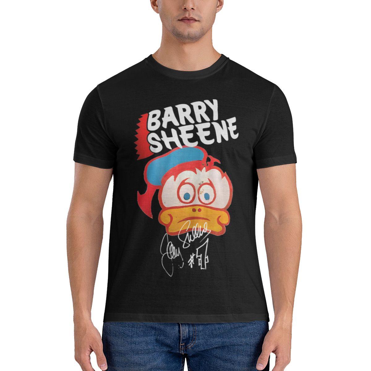 Comfortable season Men's T-Shirts Duck Helmet Novelty Cotton Tee Shirt Short Sleeve Barry Sheene T Shirts Round Collar Clothes M