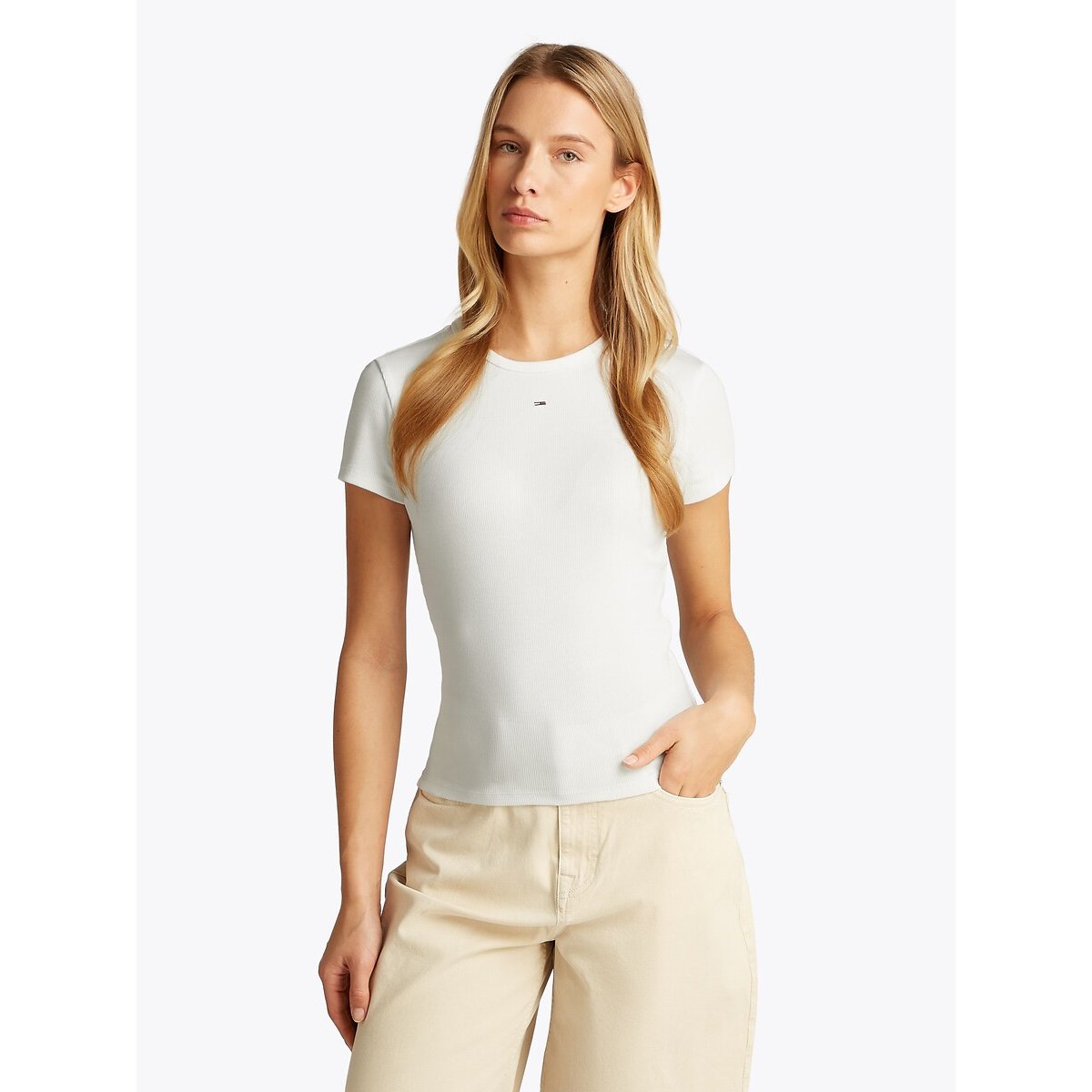 TOMMY JEANS T-shirt TJW 2PACK SLIM ESSENTIAL RIB SS (3-delig, Set van 2)