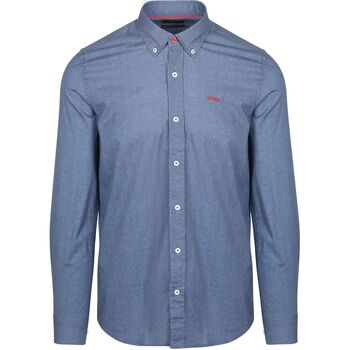 New zealand auckland Overhemd Lange Mouw  NZA Shirt James Oban Poplin Blauw