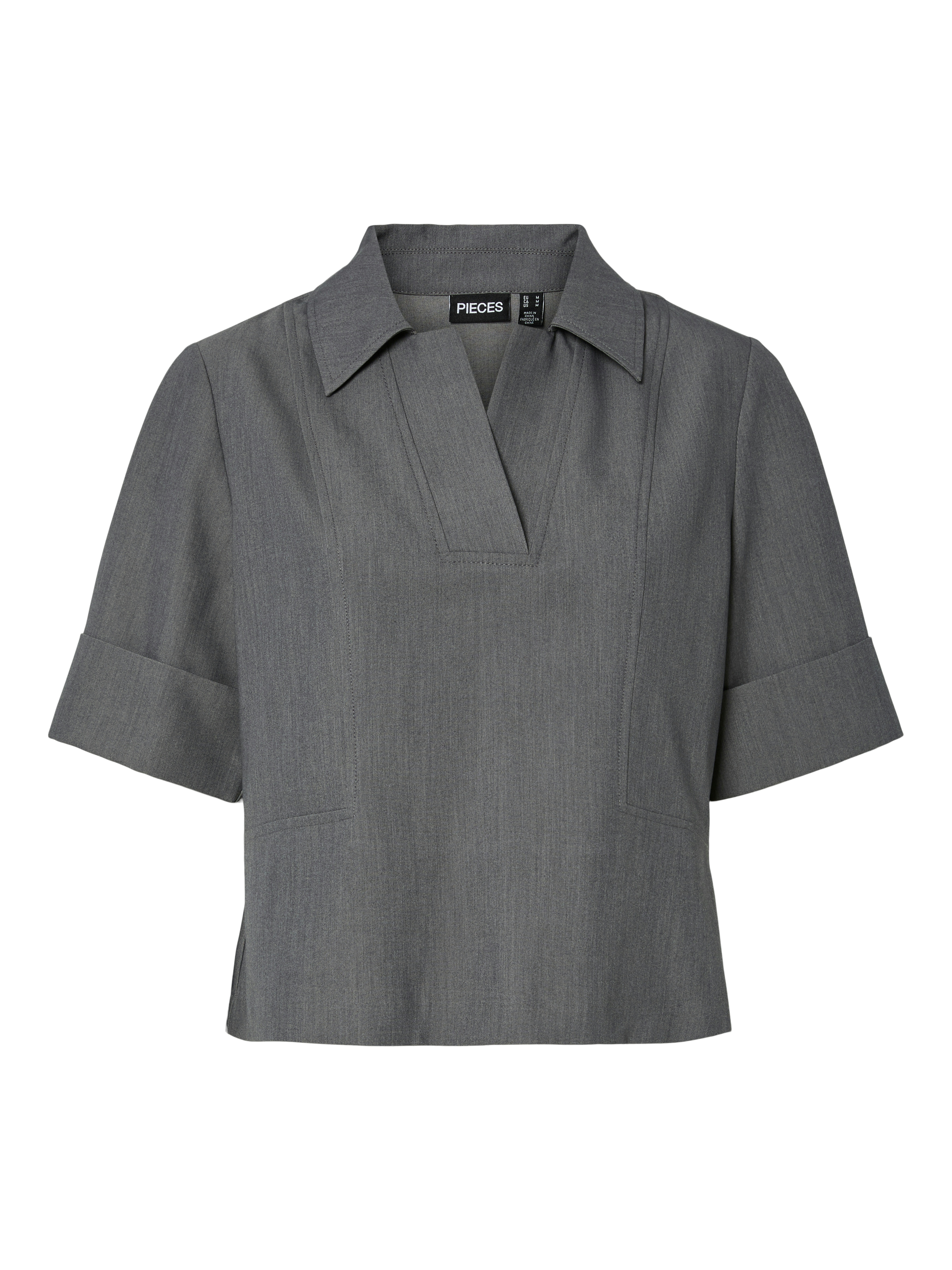 Pieces Pcfrida ss v-neck top d2d fsy