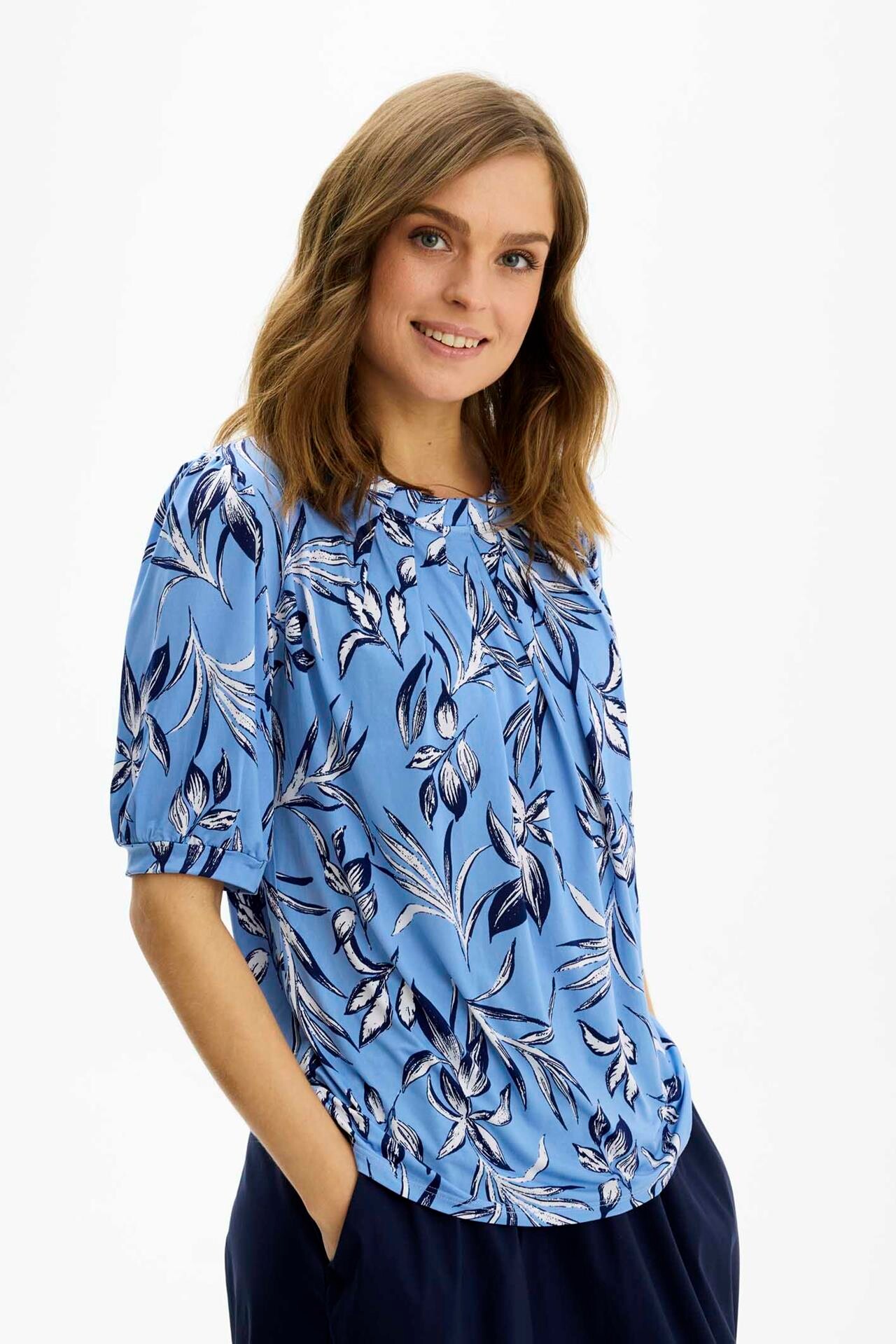 IN FRONT GRAZIA BLOUSE 16658 501 (Blue 501)