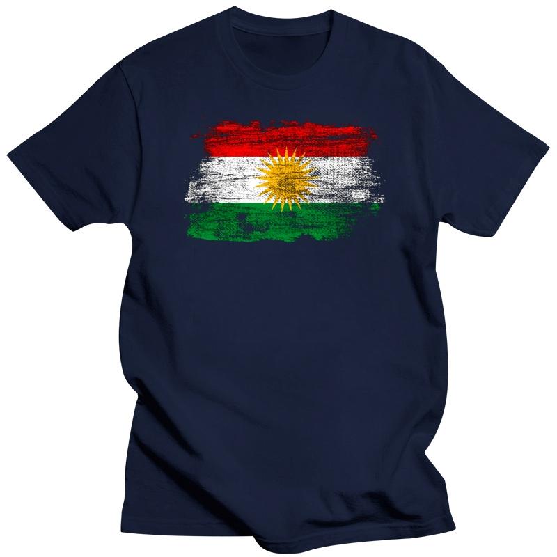 Nihao Koerdistan Natie Koerd Koerdische vlag T-shirt Creatieve Ronde Kraag Effen Kleur Grafische T-shirt Voor Mannen Tee Tops Casual foto's M