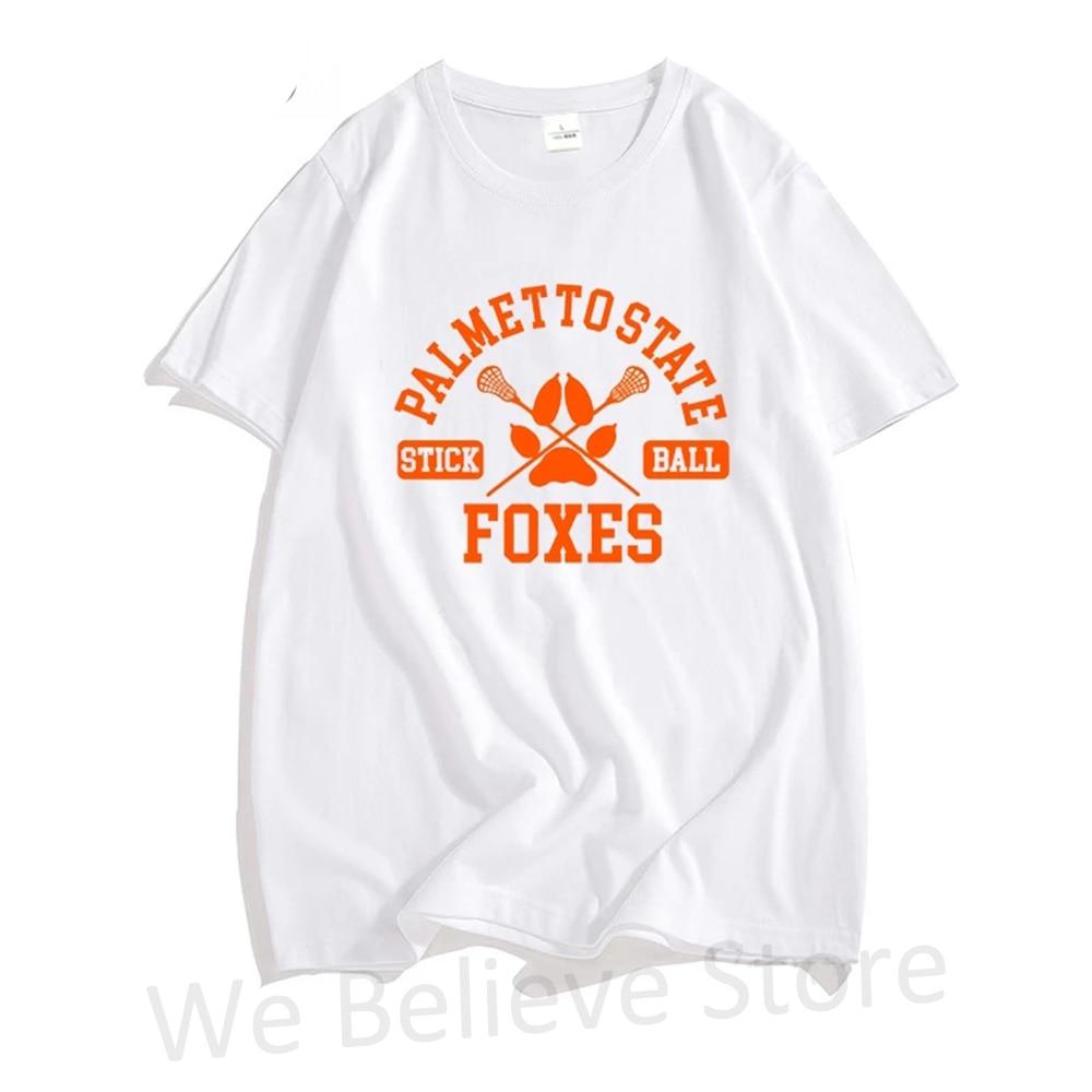 WE BELIEVE Alles voor The Game Palmetto State Foxes Andrew Minyard T-shirt Heren Dames PSU Foxes Palmetto State University T-shirts Casual Tops 3XL wit