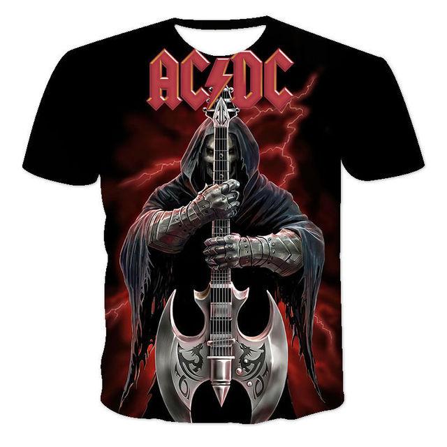 Baibao QIQI Zomer heren T-shirt Korte mouwen Plus Size Hiphop Jeugd heren Rock Band 3d Gedrukt Straat Casual T-shirt L