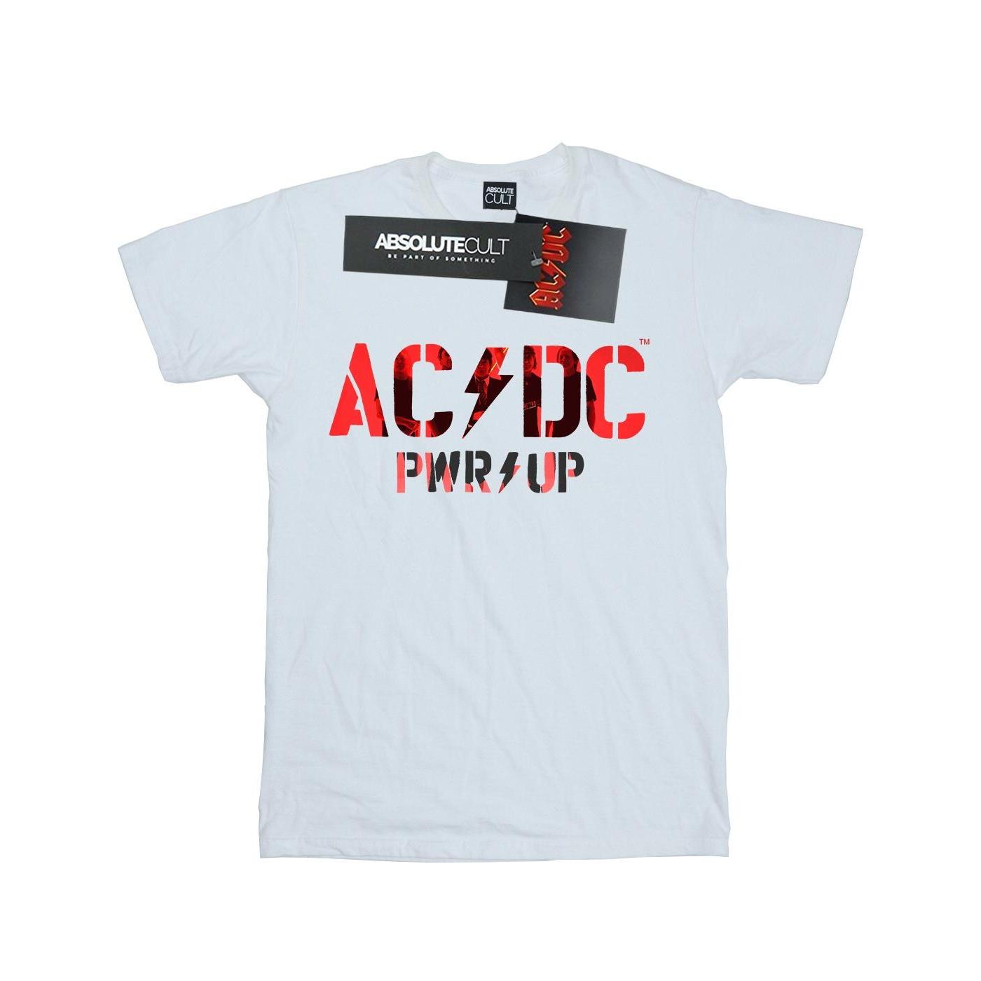 AC/DC Heren PWR UP fotologo T-shirt M wit