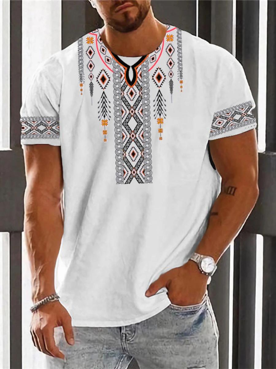 MAITA Elite Fashions Vintage Etnische T-shirt 3D Print Kleding O-hals Mannen Tops Oversized Korte Mouw Tee Zomer Losse Mannelijke Streetwear Herenkleding 6XL