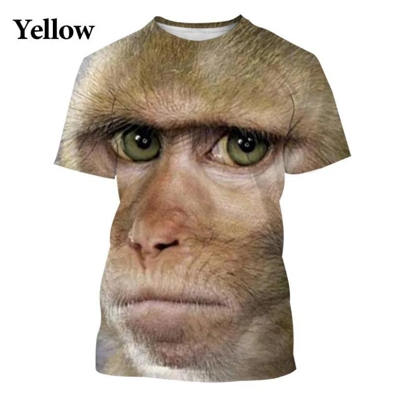 WowClassic Mode Casual Orang-oetan Aap T-shirt 3D-printen Grappig Hip-hop T-shirt Dier Persoonlijkheid Hip-hop T-shirt 3XL