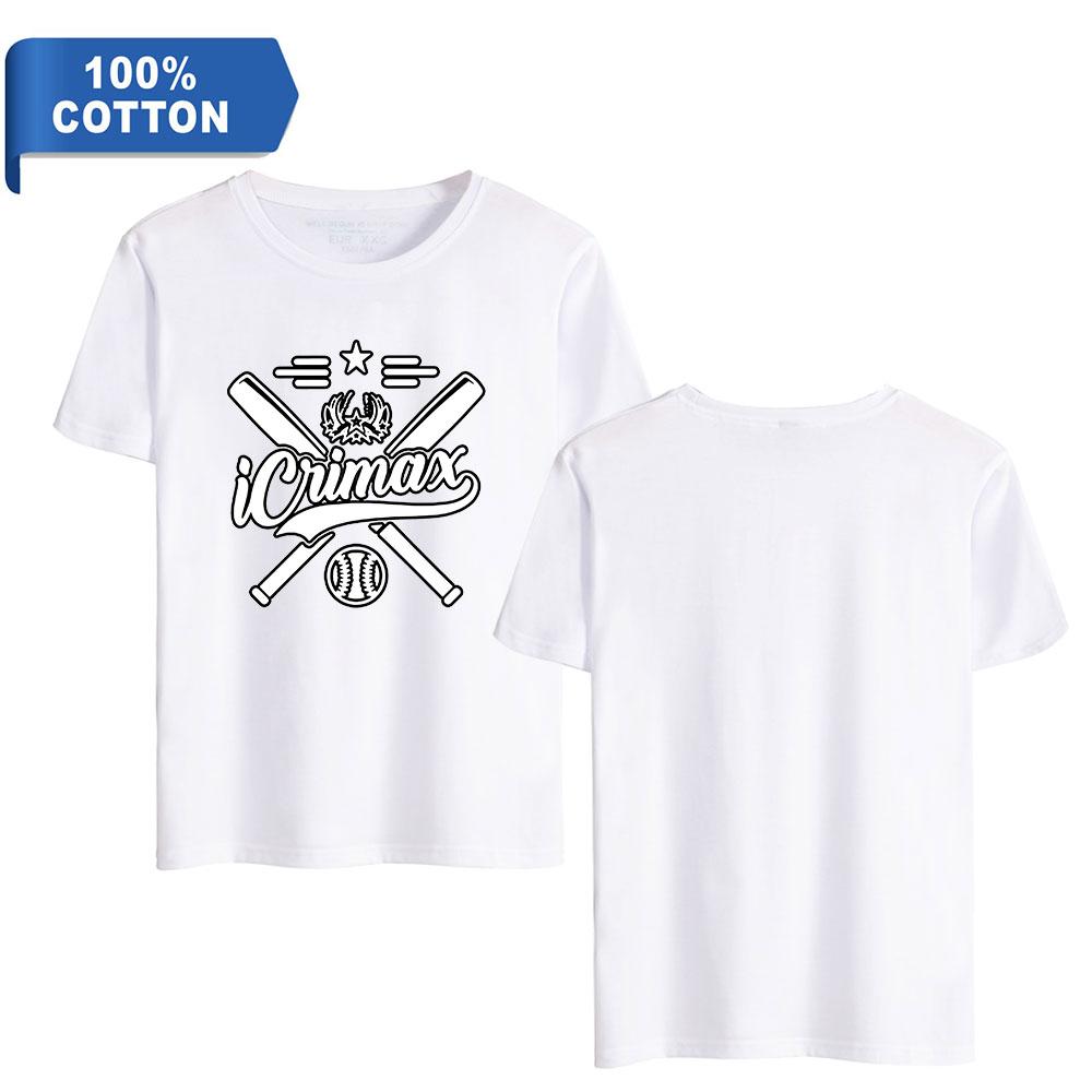 TOP COOL FASHION Icrimax Printing Heren T-shirt Casual Ademende T-shirts Grappige Katoenen Losse T-shirts Shirts Straat Oversized T-shirts Man XL wit