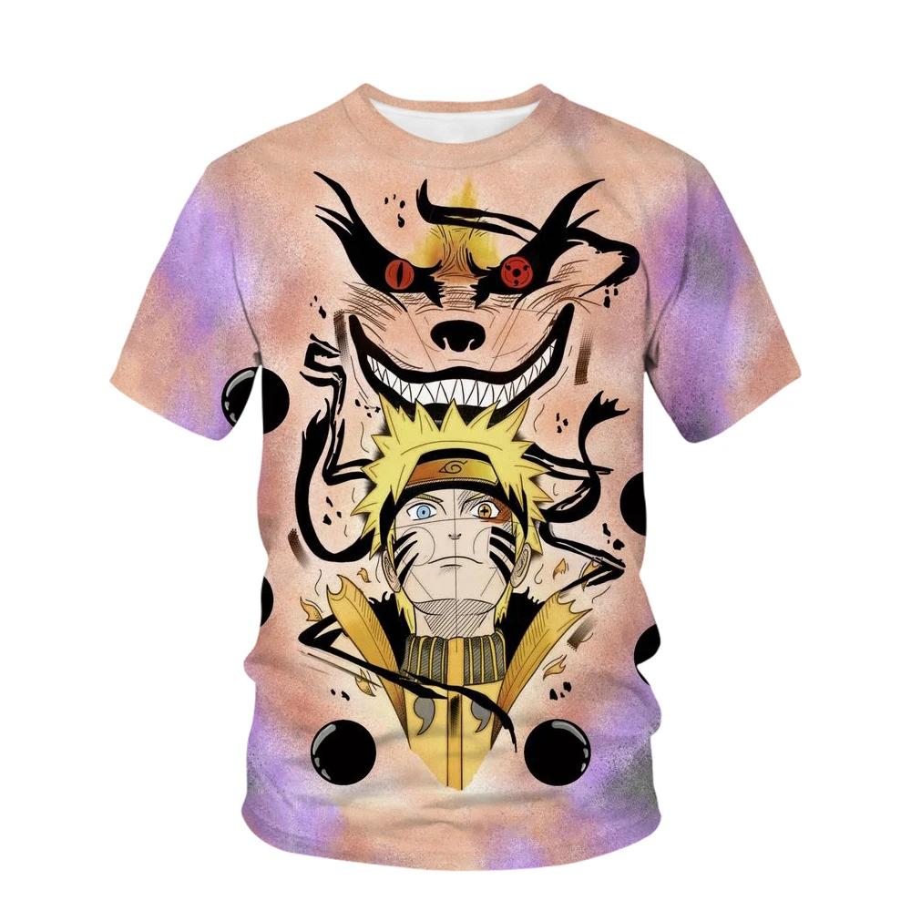 ETST0013 Zomer Naruto Hip Hop T-shirts voor heren Anime Kakashi Streetwear O-hals Korte mouwen Heren T-shirt Cartoon Grafische Tops Kleding XL