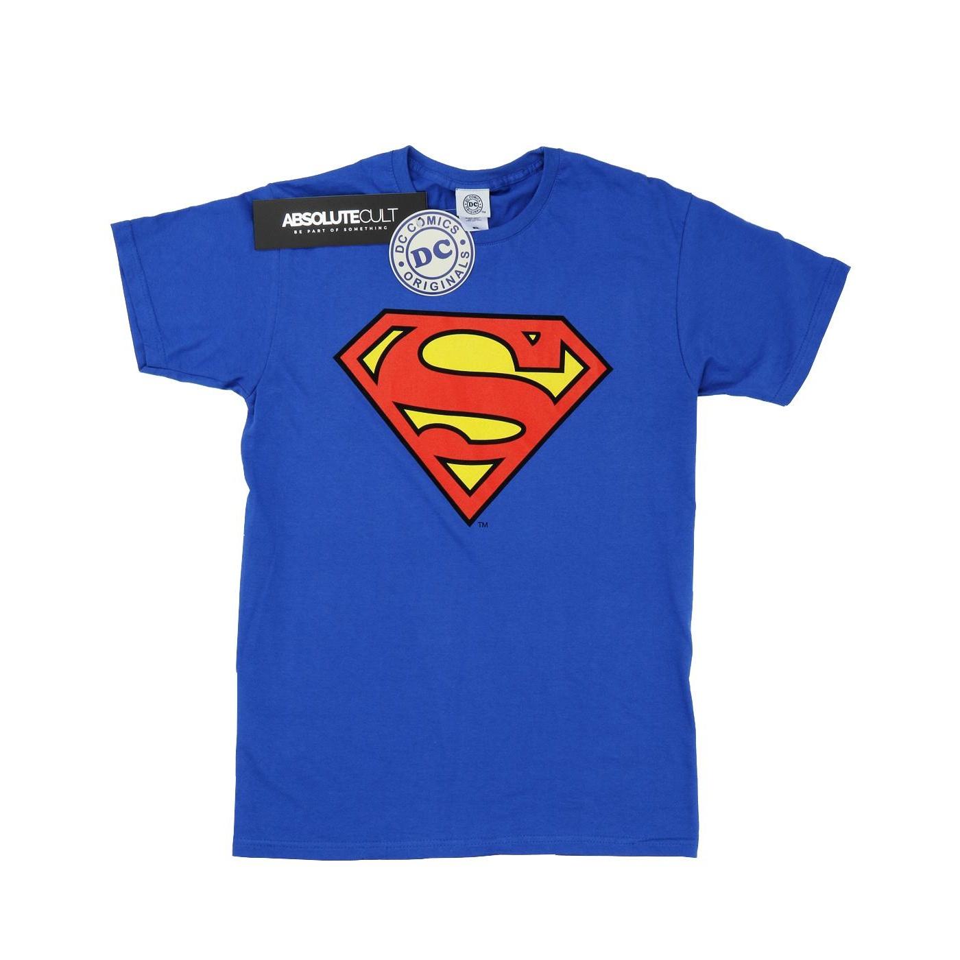 DC Comics Heren Superman-logo T-shirt 4XL koningsblauwe kleur