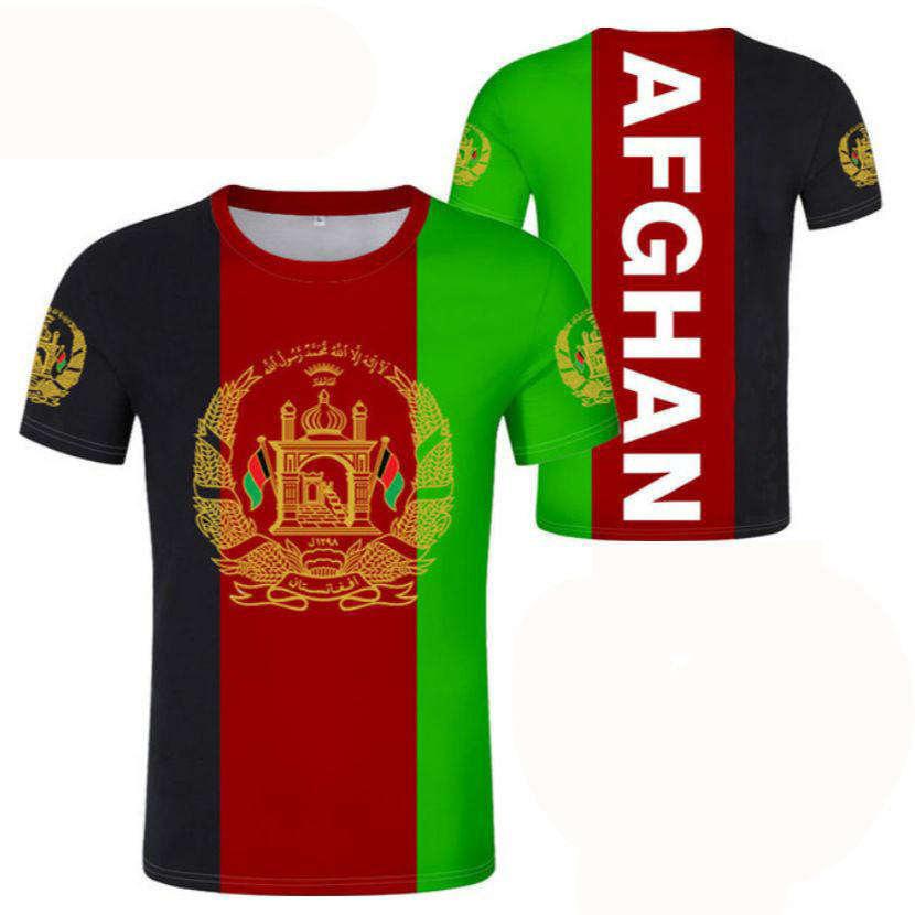 WowClassic Kinder T-shirts Afghanistan Voetbal Vlag Jongens Heren T-shirt Voetbalstijl Unisex Korte Mouw Kinderstijl Geschikt voor Jongenskleding 170