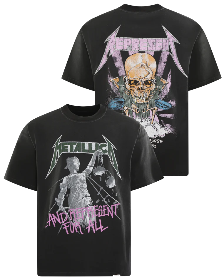 Represent Heren metallic justice t-shirt