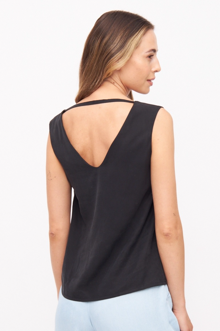 WiDDA Damen vegan Bluse Nena Schwarz