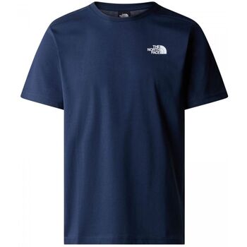 The North Face T-shirt Korte Mouw  NF0A87NP M SS BOX NSE TEE-I851 SUMMTNVY/TNFWH