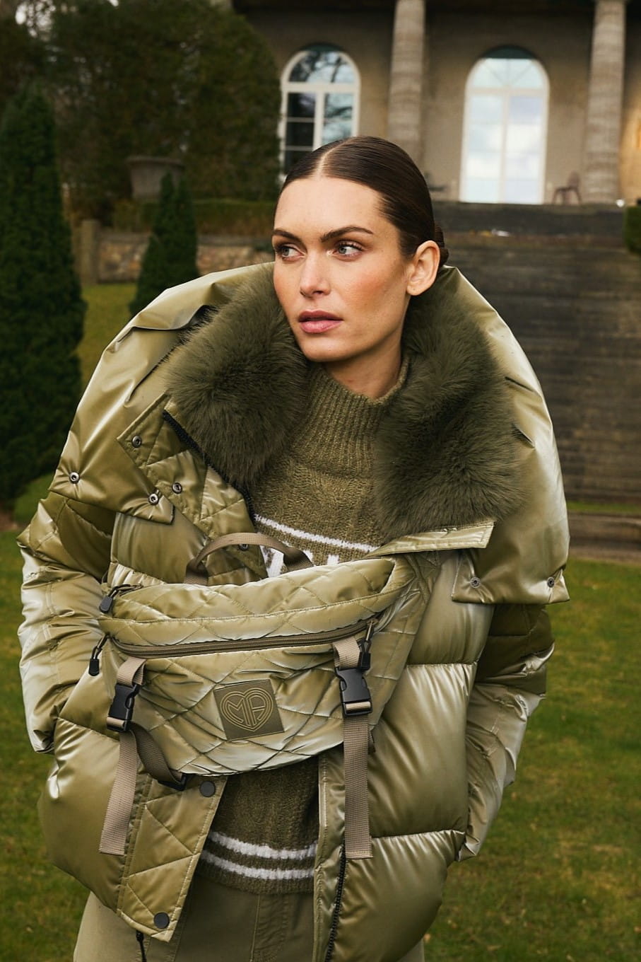 MARC AUREL Puffer-Jacke aus schimmernder Optik