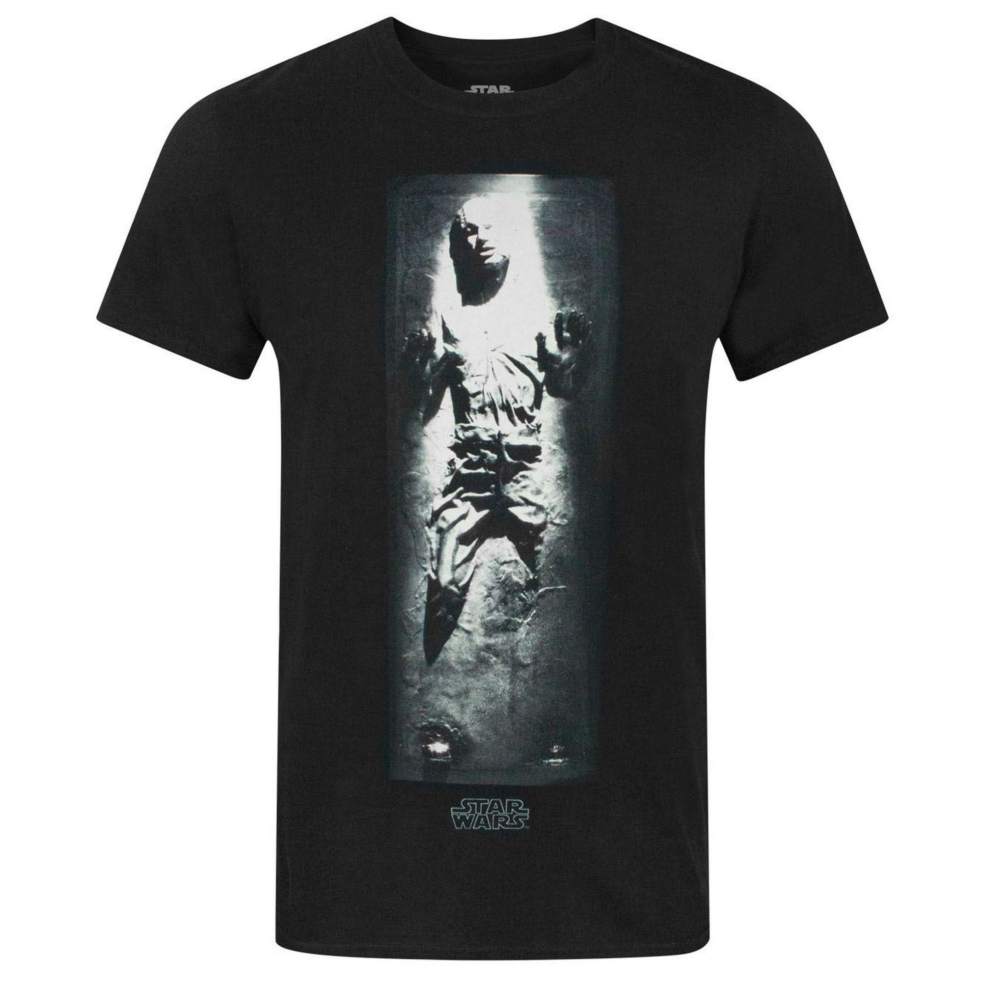 Star Wars Official Mens Han Solo Carbonite T-Shirt M zwart