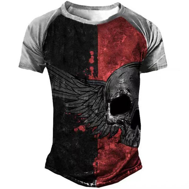 ETST 07 Mannen Vintage Motorfiets T-shirt 3d Print Casual Korte Mouw Losse Oversized T-shirts Voor Mannen Sweatshirt Heren Top Kleding camise L
