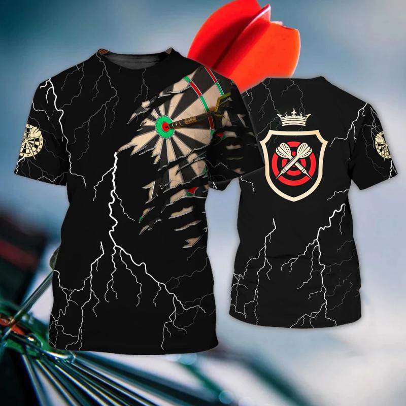 ETST WENDY 005 Heren T-shirt Dart Ronde Doel Print Zomer O-hals Korte Mouw Oversized Tops Tees Casual T-shirt Voor Mannen Straat Coole Kleding XL