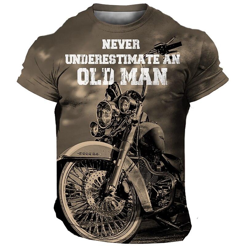 ETST 03 Vintage T-shirt motorfiets heren T-shirt 3D-printen auto korte mouw tees zomer herenkleding casual blouse klassieke fietstops 3XL