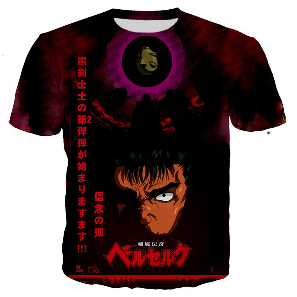 Baibao QIQI Berserk T-shirt Heren 3D Geprinte T-shirts Mode Casual Harajuku Stijl T-shirt Streetwear Oversized Tops 6XL