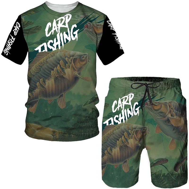 ETST WENDY 05 Nieuwste Dier Vissen 3D Gedrukt Tee/Pak Harajuku Mannen Vrouwen Camo Jacht Camping Kleding Hip Hop Streetwear T-shirts & Shorts Set XL