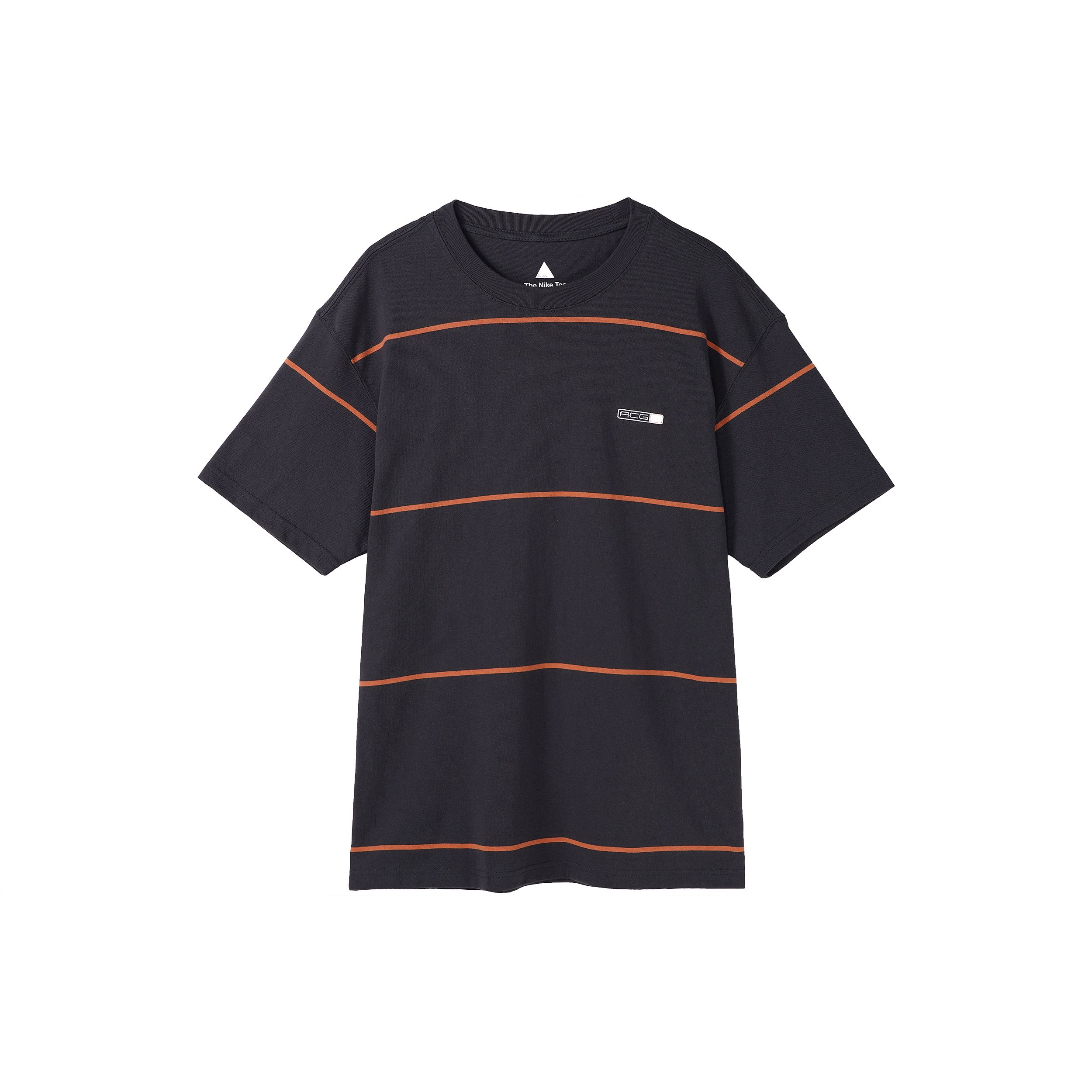 Nike ACG Gestreepte Ronde Hals Trui Korte Mouw T-shirt Heren Tops Grijs DQ4957-070 M