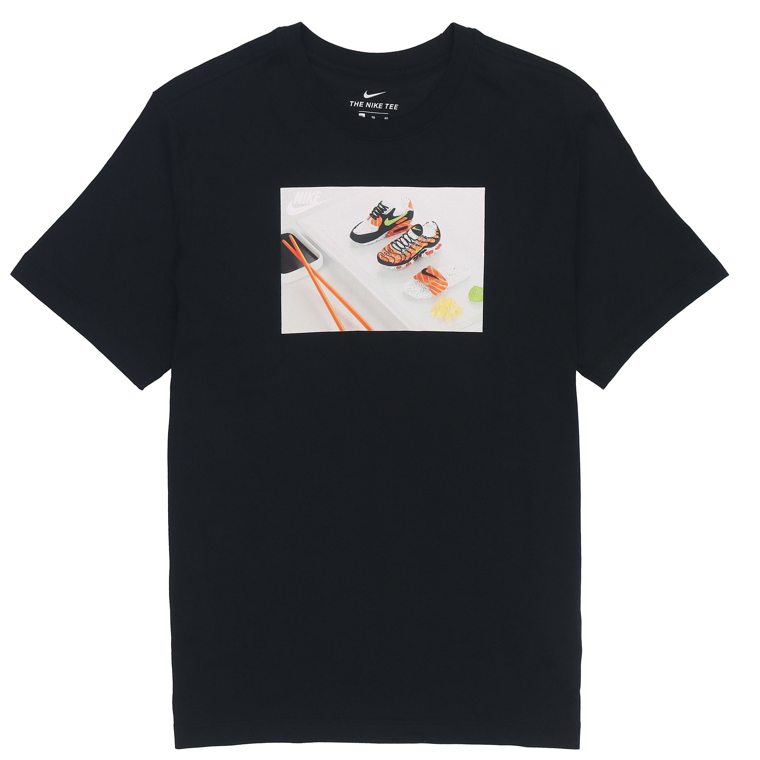 Nike Printed Sports Crew Neck Korte Mouw T-shirt Heren Tops Zwart DD1327-010 S