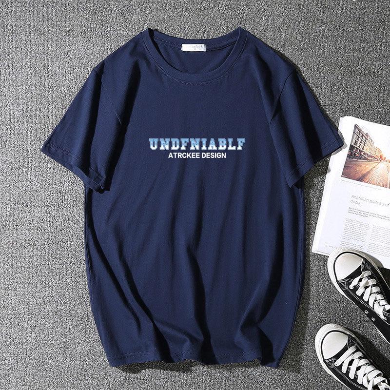 Phoca largha Heren Zomer Losse T-shirt Heren Plus Size Sport Ademend Korte Mouw Heren Puur Katoen Comfortabel Casual T-shirt 10XL donkerblauwe kleur