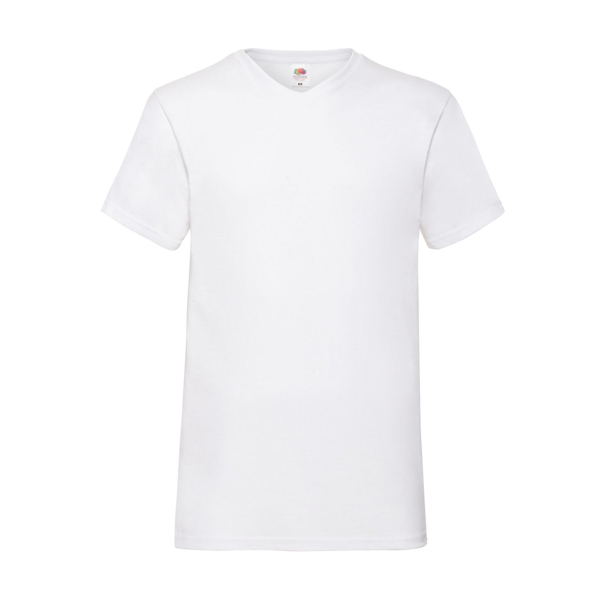 Fruit Of The Loom Mens Valueweight Plain V Neck T-Shirt L