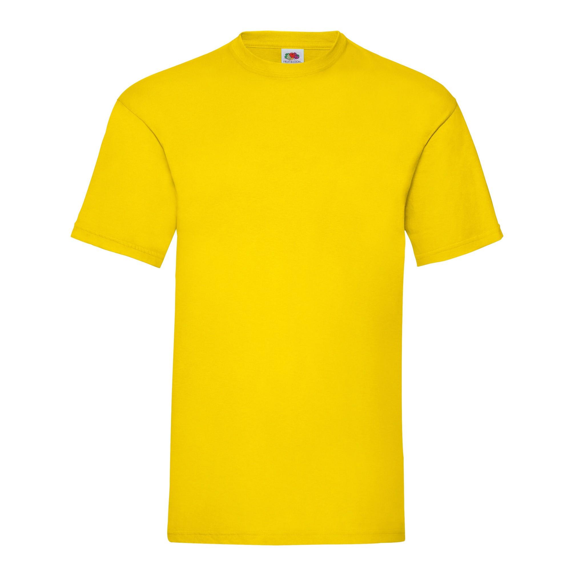 Fruit Of The Loom Mens Valueweight T-Shirt S geel