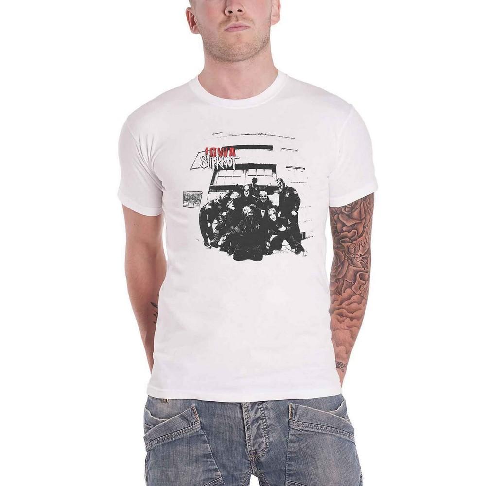 Slipknot Unisex volwassen Iowa tracklijst T-shirt M wit