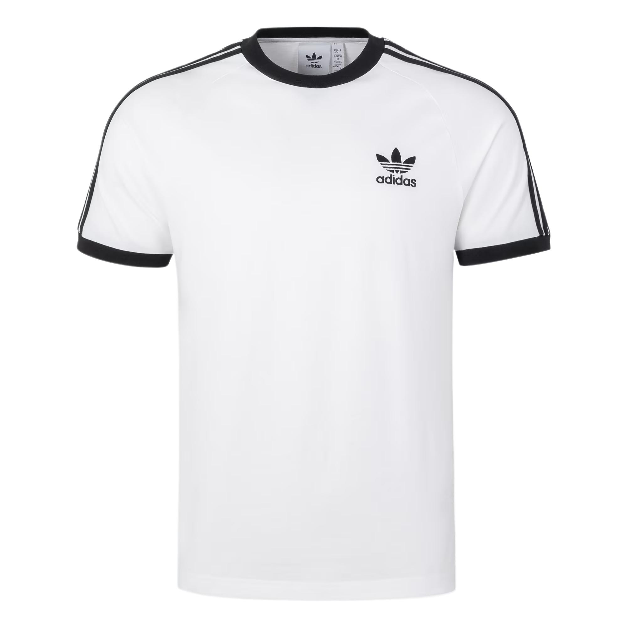 Adidas 3-Stripes Comfortabel Koel Ademend Zacht T-shirt met Korte Mouwen Heren Tops Wit KB2460 3XL