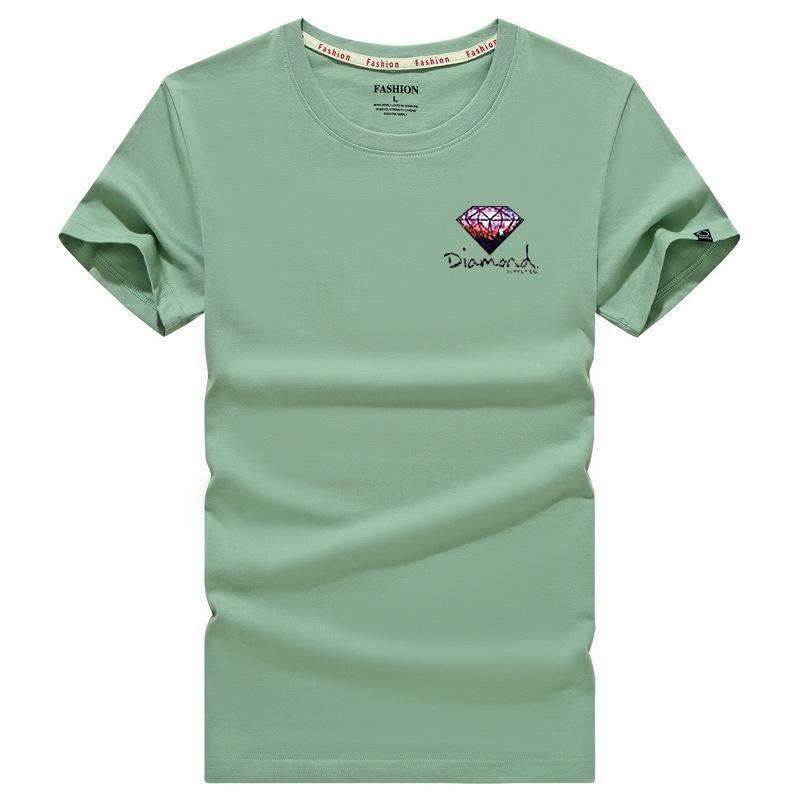 QICED Zomer T-shirt met korte mouwen Heren O-hals Trend Ondershirt XXXXXL groen