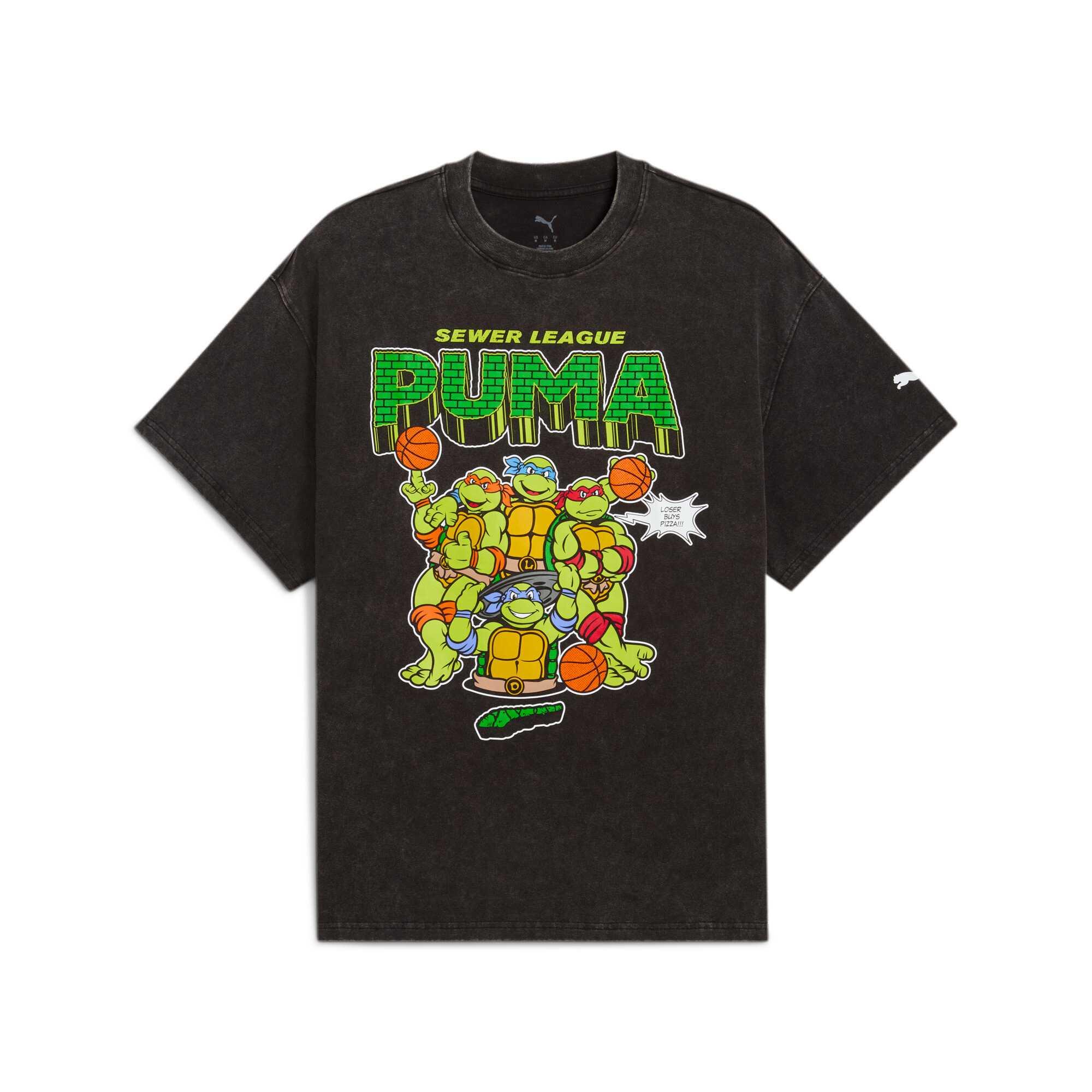 Puma Comfortabel Duurzaam Casual Eenvoudig T-shirt met Korte Mouwen Heren Tops Zwart Grijs 633559-01 L