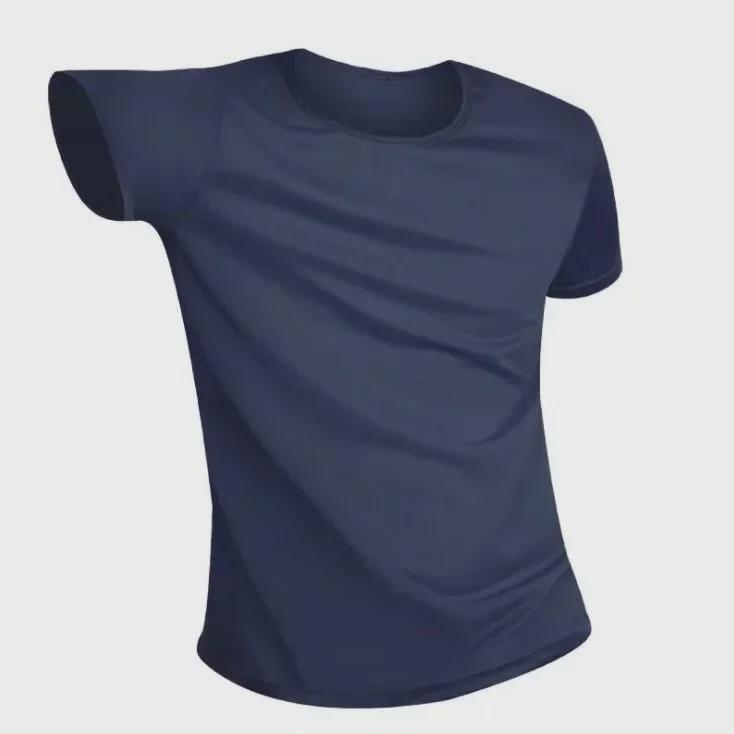 VantaGoods Heren Zwart Nano-Tech Sneldrogend Waterdicht Ademend Sport T-shirt met Korte Mouwen S blauw
