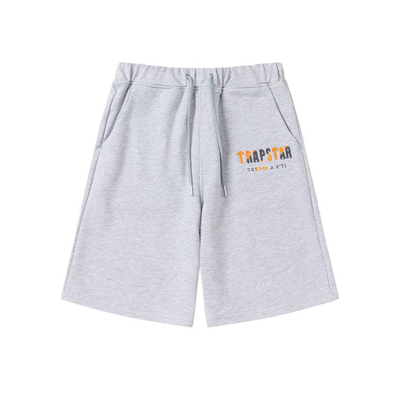 Trapstar London 732  2025 Zomer Nieuw Handdoek Geborduurde Ronde Hals Losse Oversized T-shirt Casual Shorts Set S
